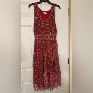 Max Studio Red Floral Dress
